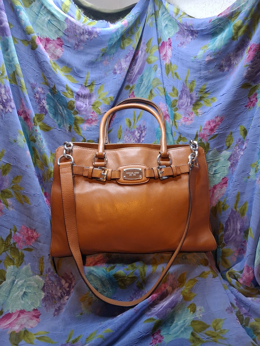 Michael Kors Tan Leather Satchel Bag